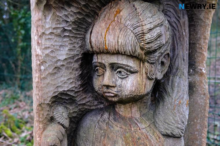 A carving at the entrance to Daisy Hill Woods. Photograph: Columba O'Hare/ Newry.ie A carving at the entrance to Daisy Hill Woods. Photograph: Columba O'Hare/ Newry.ie