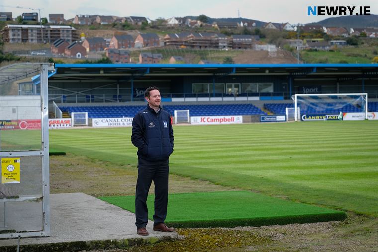 Darren Mullen, Manager, Newry City AFC. Photograph: Columba O'Hare/ Newry.ie Darren Mullen, Manager, Newry City AFC. Photograph: Columba O'Hare/ Newry.ie