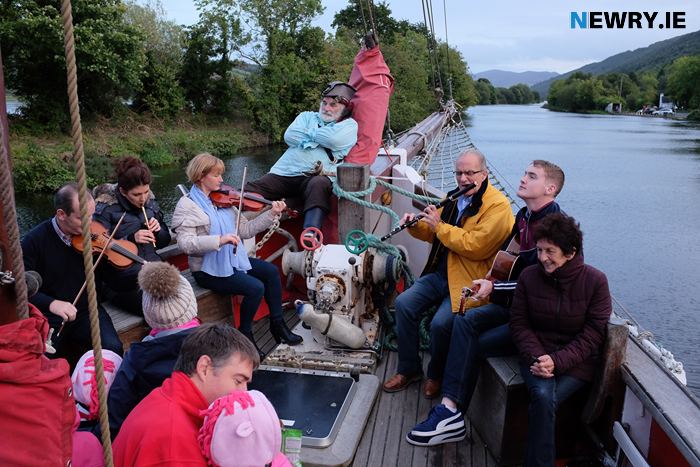 Sailing down Newry Ship Canal as part of the annual Iúr Cinn Fleadh. Photograph: Columba O'Hare/ Newry.ie Sailing down Newry Ship Canal as part of the annual Iúr Cinn Fleadh. Photograph: Columba O'Hare/ Newry.ie