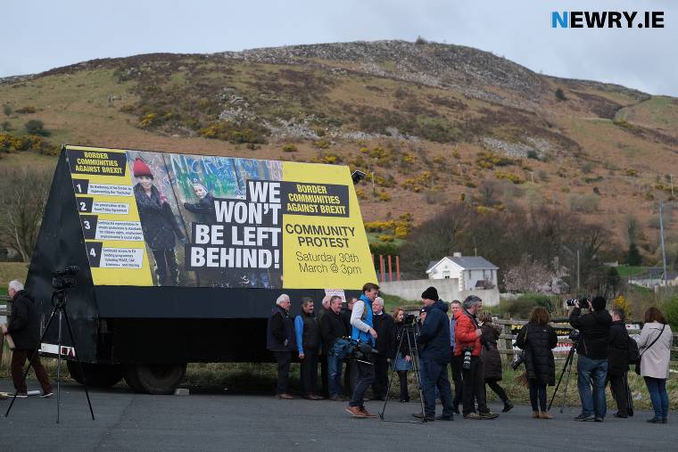 A BCAB protest at the border in 2019. Photograph: Columba O'Hare/ Newry.ie 