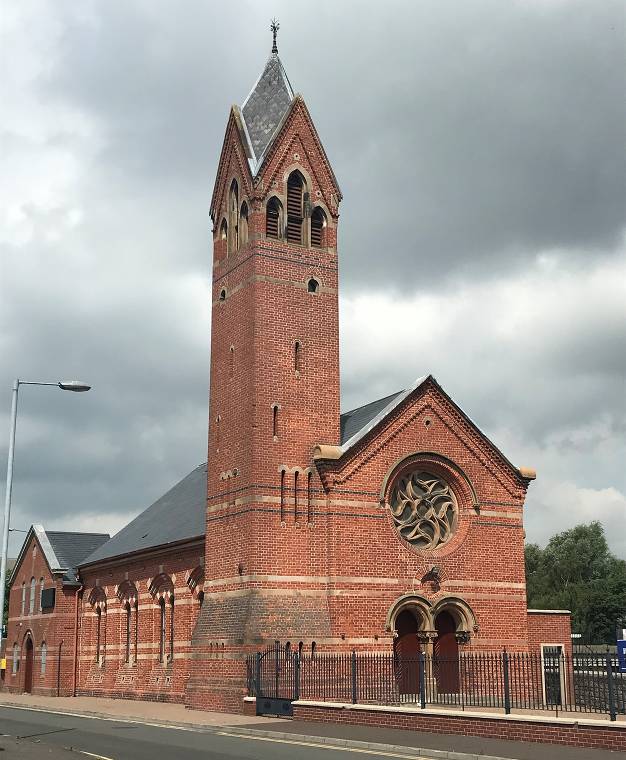 The Italianate architecture of the Riverside Presbyterian Church designed by William Barre makes it one of the most original and distinctive buildings in Newry. Newry and Mourne Museum Collection.