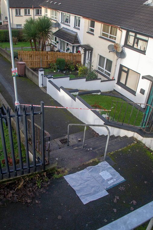The scene of the reported stabbing incident