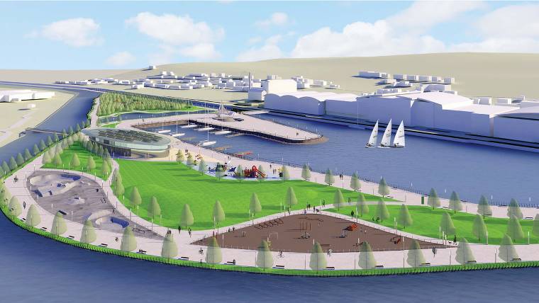An impression of the Albert Basin Park. Courtesy of James McConville/ Newry 2020 An impression of the Albert Basin Park. Courtesy of James McConville/ Newry 2020