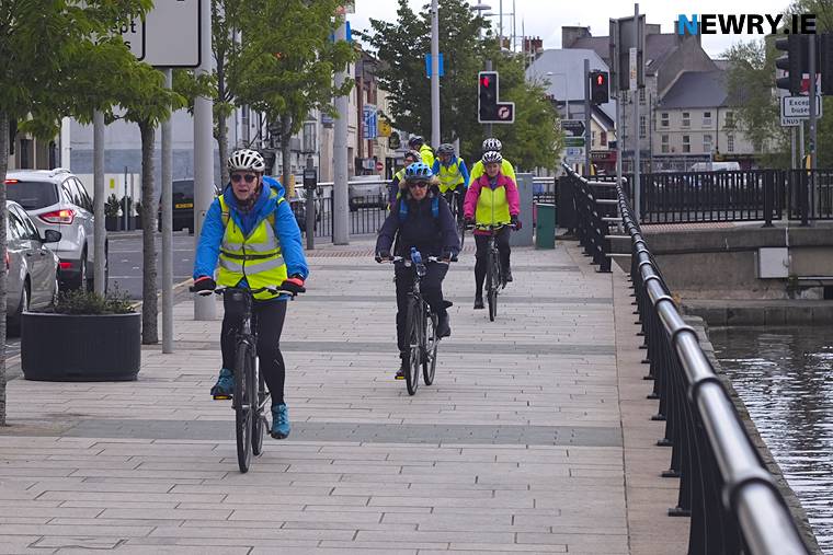 A group of cyclists on Merchant's Quay in Newry. Photograph: Columba O'Hare/ Newry.ie A group of cyclists on Merchant's Quay in Newry. Photograph: Columba O'Hare/ Newry.ie