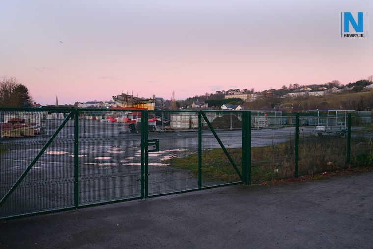 The site of the proposed park at the Albert Basin, used at present as a storage facility for council. Photograph: Columba O'Hare/ Newry.ie The site of the proposed park at the Albert Basin, used at present as a storage facility for council. Photograph: Columba O'Hare/ Newry.ie