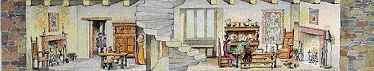 The hall and parlour were furnished for everyday living by members of the Bagenal family and their household. Newry and Mourne Museum Collection