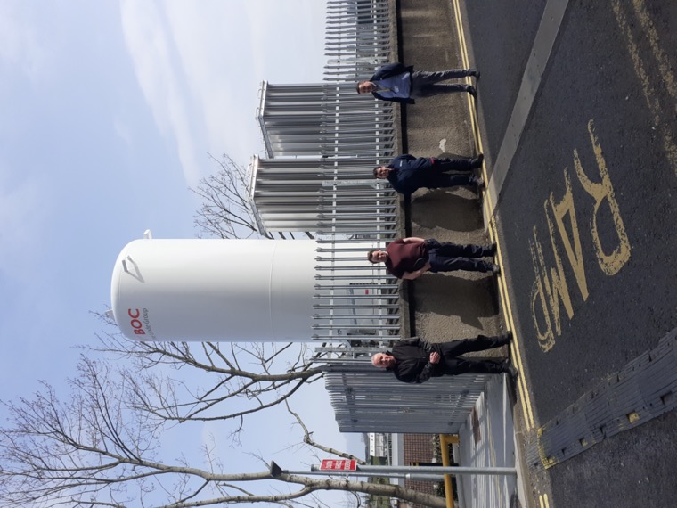 New Primary Oxygen system installed at Daisy Hill Hospital. Some of the team involved included Tony Davies, Conor Cunningham, Fergal Finnegan and Michael Tumelty all from Estates. New Primary Oxygen system installed at Daisy Hill Hospital. Some of the team involved included Tony Davies, Conor Cunningham, Fergal Finnegan and Michael Tumelty all from Estates.