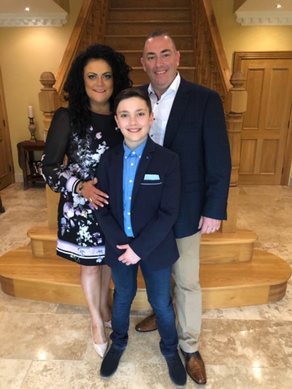Bellinda O’Neill with her husband Peter and son Leo Bellinda O’Neill with her husband Peter and son Leo