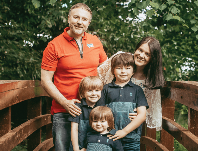 Alison and Mark Peden with sons Brody (8) and Cooper (5). Alison and Mark Peden with sons Brody (8) and Cooper (5).
