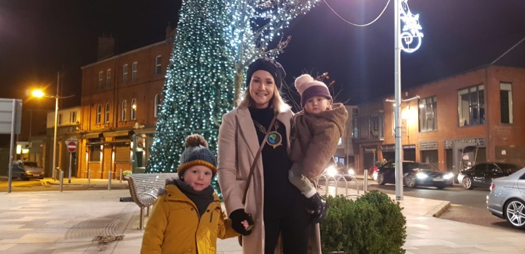 Council Chairperson, Cllr Laura Devlin pictured her two children Tom and Polly Devlin. Council Chairperson, Cllr Laura Devlin pictured her two children Tom and Polly Devlin.