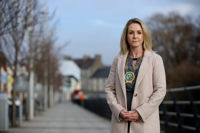 Chairperson of Newry, Mourne and Down Council, Cllr Laura Devlin walking in Newry. Chairperson of Newry, Mourne and Down Council, Cllr Laura Devlin walking in Newry.