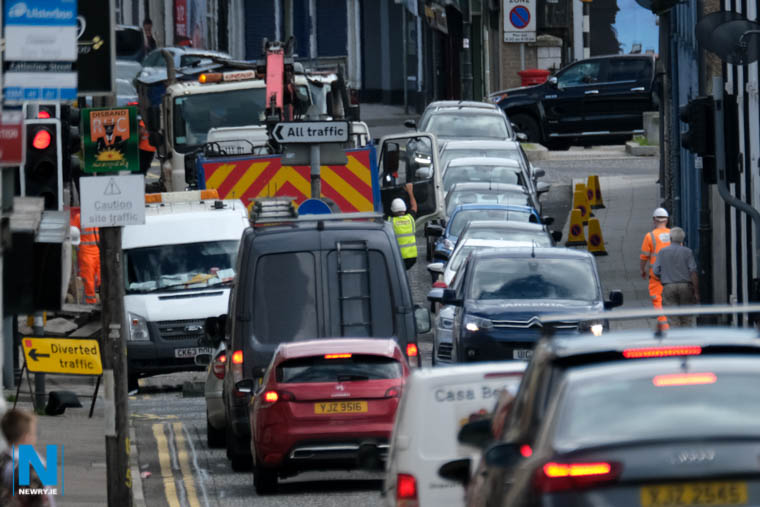 An even more congested than usual Canal Street in Newry as Virgin Media installed cable broadband. Photograph: Columba O'Hare/ Newry.ie An even more congested than usual Canal Street in Newry as Virgin Media installed cable broadband. Photograph: Columba O'Hare/ Newry.ie
