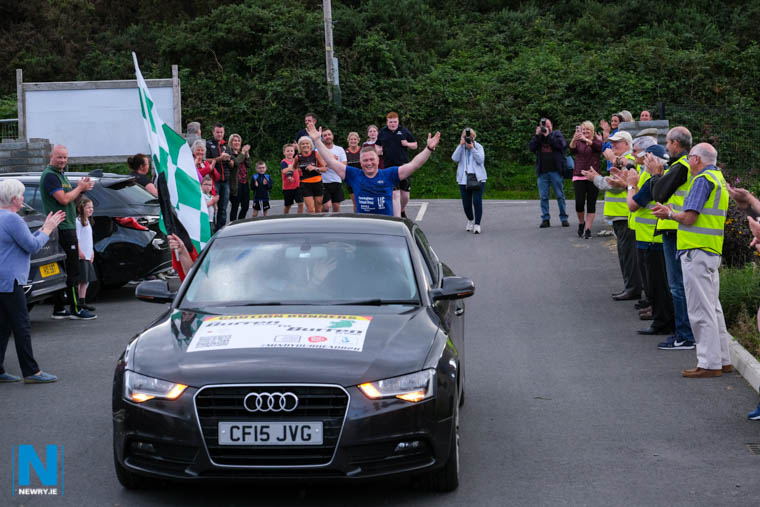 The boy returns - Brendan arrives back in Burren GAC. Photograph: Columba O'Hare/ Newry.ie 