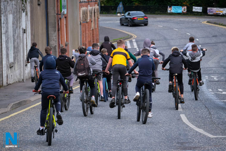 In a recent DFI survey 8% of young people said they would like to cycle to/ from school. Photograph: Columba O'Hare/ Newry.ie 