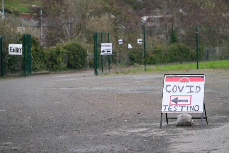 Covid-19 testing site at the Albert Basin in Newry. Photograph: Columba O'Hare/ Newry.ie Covid-19 testing site at the Albert Basin in Newry. Photograph: Columba O'Hare/ Newry.ie