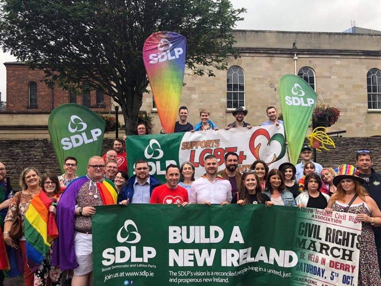 Cllr Byrne pictured at Derry Pride. Cllr Byrne pictured at Derry Pride.