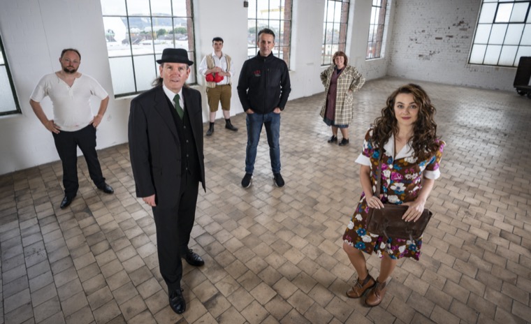 Eoghan Lamb (cast), Damian Smyth Head of Literature Arts Council of Northern Ireland, Colm McCready (cast), &nbsp;Stephen Kelly Director c21 Theatre Company, Christina Nelson (cast) and Debra Hill (cast).
