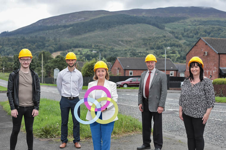 The regeneration of seven villages in the Newry, Mourne and Down District Council area is making significant progress through Environmental Improvement works after the villages received £3.2million of funding from the Mourne, Gullion and Lecale Rural Development Partnership (MGLRDP). Pictured (L-R) at Meigh Village are Declan Mulgrew, Local Action Group Member, Kevin McGarry, Rural Development Programme Manager, Councillor Roisin Mulgrew Local Action Group Chairperson, Councillor Robert Burgess, Local Action Group Member and Ann Grant, Local Action Group Vice Chairperson. The regeneration of seven villages in the Newry, Mourne and Down District Council area is making significant progress through Environmental Improvement works after the villages received £3.2million of funding from the Mourne, Gullion and Lecale Rural Development Partnership (MGLRDP). Pictured (L-R) at Meigh Village are Declan Mulgrew, Local Action Group Member, Kevin McGarry, Rural Development Programme Manager, Councillor Roisin Mulgrew Local Action Group Chairperson, Councillor Robert Burgess, Local Action Group Member and Ann Grant, Local Action Group Vice Chairperson.