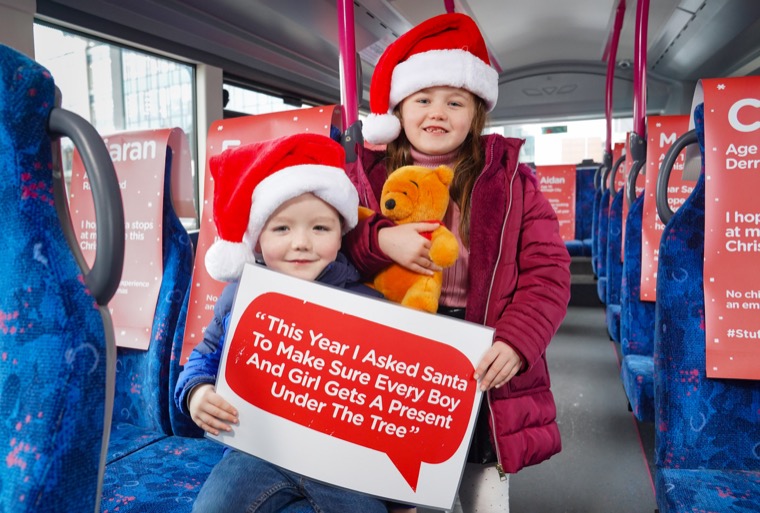 James and Sophie Waide help launch the Stuff a Bus Virtual Toy Appeal. James and Sophie Waide help launch the Stuff a Bus Virtual Toy Appeal.