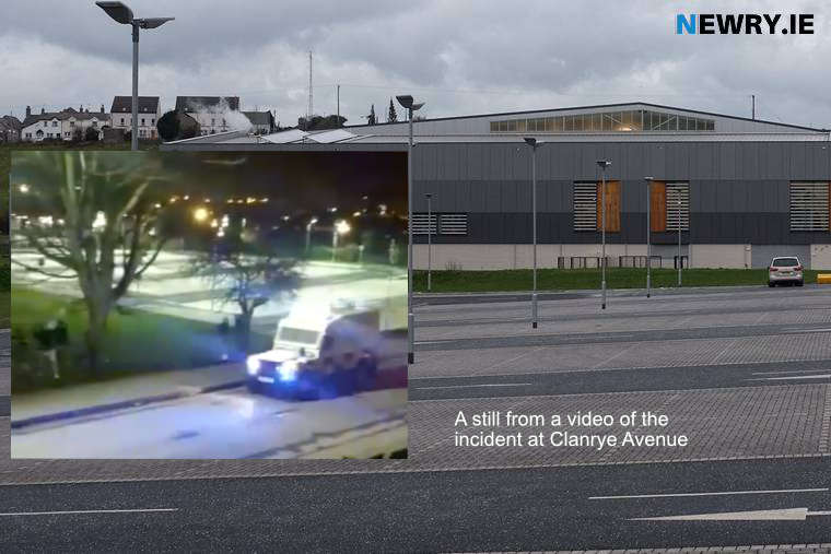A group of young people had gathered in the grounds of Newry Leisure Centre. Photograph: Columba O'Hare/ Newry.ie 