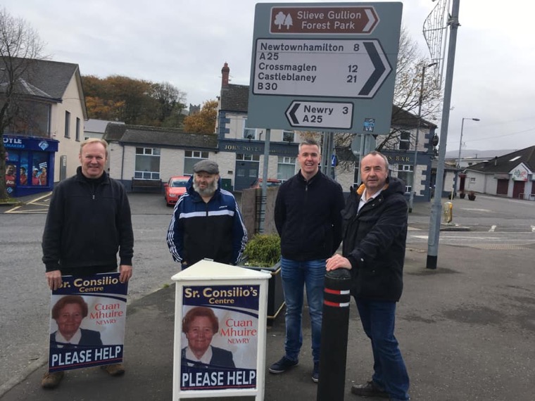 Des Murphy, Roy McDonald, Niall McGinn & Pat McGinn will be collecting for Cuan Mhuire in Camlough on Saturday 7 November. Des Murphy, Roy McDonald, Niall McGinn & Pat McGinn will be collecting for Cuan Mhuire in Camlough on Saturday 7 November.