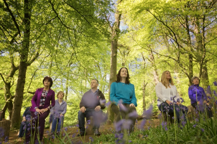Practising mindfulness in the great outdoors.
