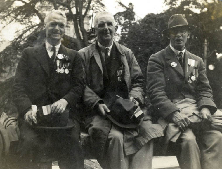 Tom Mahood, left hand side, pictured with comrades at WW1 Commemorations which took place in France from 4-7 August 1939. Newry and Mourne Museum Collection Tom Mahood, left hand side, pictured with comrades at WW1 Commemorations which took place in France from 4-7 August 1939. Newry and Mourne Museum Collection