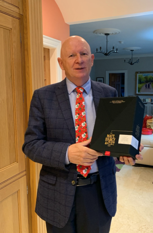 Michael McKeown with Bottle Number One of the D'Arcy's 17 Year Old Single Cask. Michael McKeown with Bottle Number One of the D'Arcy's 17 Year Old Single Cask.
