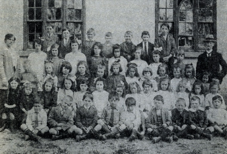 Pupils at Clontifleece National School with Master Fegan on right and Miss Mehegan on left. The photograph was probably taken in the early 1920s. From Clontifleece National School 1839-1989: A Brief History by Dr. Liam Bradley Pupils at Clontifleece National School with Master Fegan on right and Miss Mehegan on left. The photograph was probably taken in the early 1920s. From Clontifleece National School 1839-1989: A Brief History by Dr. Liam Bradley