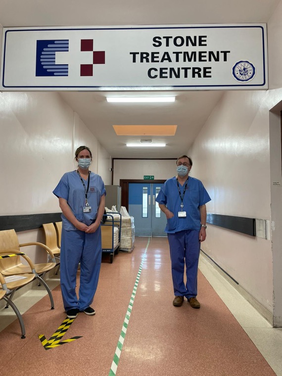 Miss Laura McAuley, Urology Specialty Doctor and Mr John O’Donoghue, Consultant Urologist from the Southern Trust Stone Treatment Team who have been shortlisted in the HSJ Value Awards 2021 for the ‘Specialist Service Redesign Initiative.’