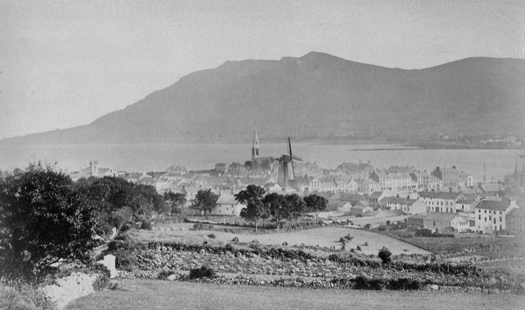 View of Warrenpoint from the Bridal Loanan c.1900 with Carlingford Lough and the Cooley Mountains beyond. Newry and Mourne Museum Collection View of Warrenpoint from the Bridal Loanan c.1900 with Carlingford Lough and the Cooley Mountains beyond. Newry and Mourne Museum Collection