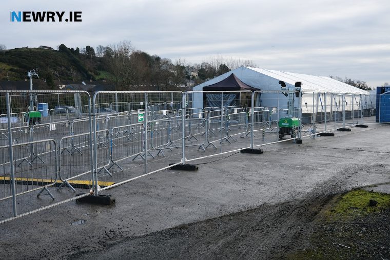 The Albert Basin Walk in Covid-19 test facility. Photograph: Columba O'Hare The Albert Basin Walk in Covid-19 test facility. Photograph: Columba O'Hare