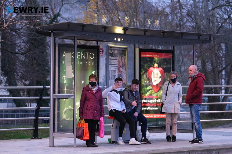 2020 won't be forgotten quickly. Even waiting for a bus was different this year. Photograph: Columba O'Hare/ Newry.ie 2020 won't be forgotten quickly. Even waiting for a bus was different this year. Photograph: Columba O'Hare/ Newry.ie