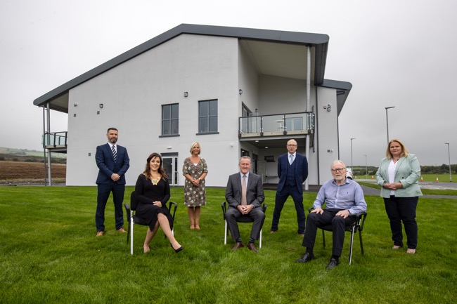 Pictured at the opening of the Thomas Davis Community Hub are the funders of the project:  Conor Murphy MLA, The Executive Office (Main Funder), Anita Waite, Department for Communities, Councillor Cathy Mason, Marie Ward, CEO of Newry, Mourne and Down District Council, Councillor Keith Haughian, Armagh City, Banbridge and Craigavon Borough Council (Project Lead).