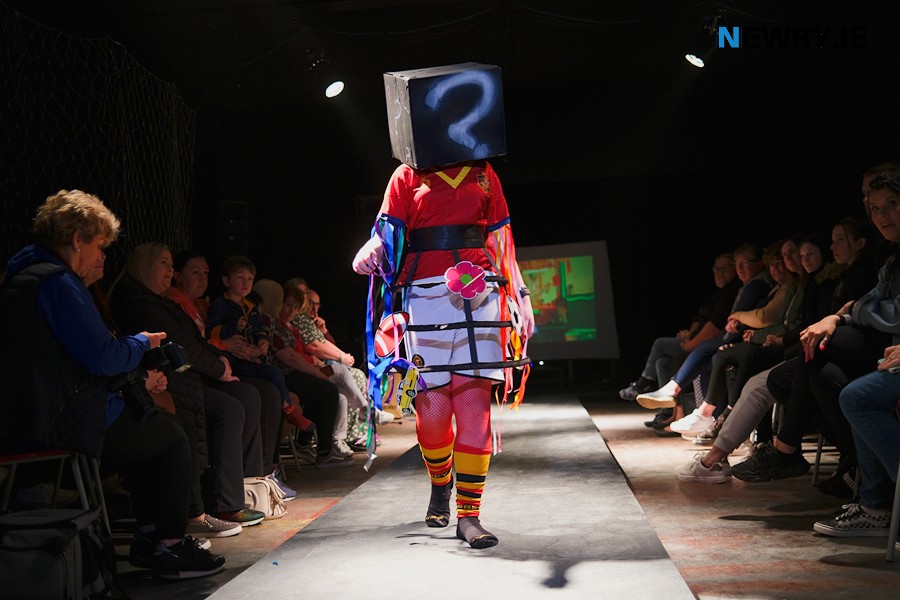 Taking to The Crisis Café catwalk. Photograph: Columba O'Hare/ Newry.ie  