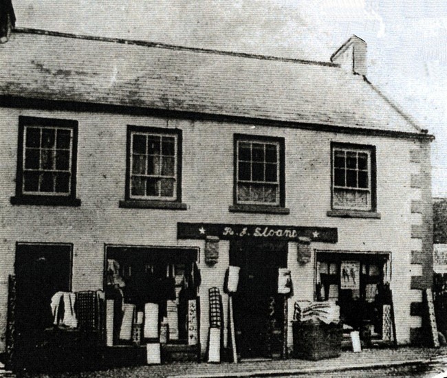 R.J. Sloane’s first shop on Newry Street in Kilkeel which he opened in 1887. Courtesy of Rae McGonigle R.J. Sloane’s first shop on Newry Street in Kilkeel which he opened in 1887. Courtesy of Rae McGonigle