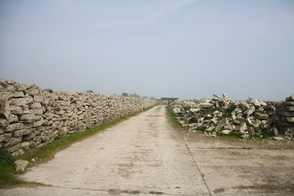 A surviving part of Number 1 Runway on the site of the Greencastle Aerodrome. The bulk of the cement used in the construction of the runways came from Drogheda Cement Works in unmarked bags to avoid issues of neutrality. Sand and aggregate came from local quarries. Newry and Mourne Museum Collection A surviving part of Number 1 Runway on the site of the Greencastle Aerodrome. The bulk of the cement used in the construction of the runways came from Drogheda Cement Works in unmarked bags to avoid issues of neutrality. Sand and aggregate came from local quarries. Newry and Mourne Museum Collection