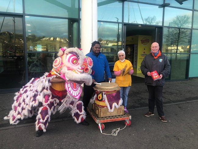 Wilson Magwere and Stella Tsang from Arts Ekta with the Chairperson of Newry DEA Forum, Cllr Charlie Casey Wilson Magwere and Stella Tsang from Arts Ekta with the Chairperson of Newry DEA Forum, Cllr Charlie Casey