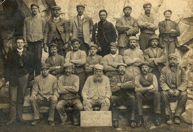 Workers at Robert Sand Ltd in 1908. Henry Lyons, one of the four senior employees who purchased the mill from Robert Sands’ widow is standing in the front row, first left. Newry and Mourne Museum Collection Workers at Robert Sand Ltd in 1908. Henry Lyons, one of the four senior employees who purchased the mill from Robert Sands’ widow is standing in the front row, first left. Newry and Mourne Museum Collection