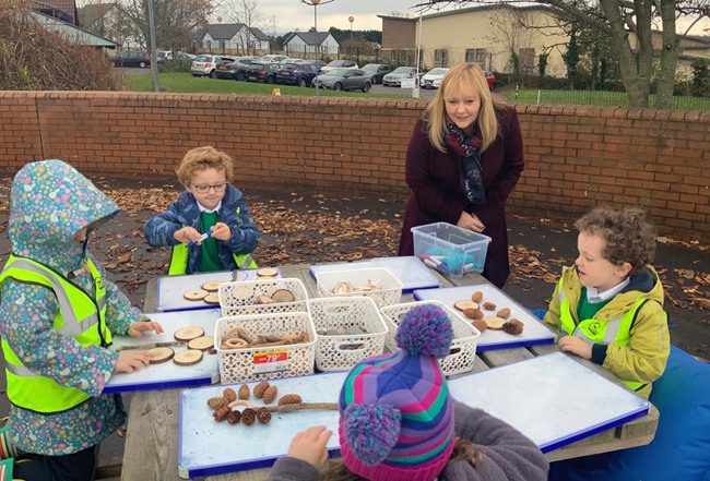Minister McIlveen at St Ronan's PS. Minister McIlveen at St Ronan's PS.