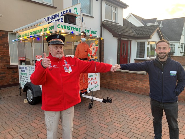 John Dalzell with James McCaffrey from Southern Area Hospice. John Dalzell with James McCaffrey from Southern Area Hospice.