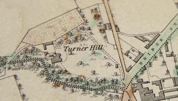 Turner Hill from the 1835 Ordnance Survey Map. The extensive grounds included a walled garden containing “some of the choicest fruit trees”. The Glen, or Bearnish River with “some fine waterfalls” ran through the grounds. The demesne contained about 30 ½ acres. Newry and Mourne Museum Collection Turner Hill from the 1835 Ordnance Survey Map. The extensive grounds included a walled garden containing “some of the choicest fruit trees”. The Glen, or Bearnish River with “some fine waterfalls” ran through the grounds. The demesne contained about 30 ½ acres. Newry and Mourne Museum Collection