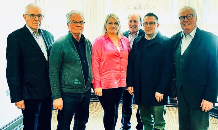Bill Reilly NWBCN Committee Member; Adrian O’Hare NWBCN Secretary; Councillor Jill Macauley ABC; Jim Boylan NWBCN Chairman; Councillor David Taylor NM&D and Denis Brady NWBCN Chairman. Bill Reilly NWBCN Committee Member; Adrian O’Hare NWBCN Secretary; Councillor Jill Macauley ABC; Jim Boylan NWBCN Chairman; Councillor David Taylor NM&D and Denis Brady NWBCN Chairman.