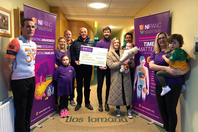 The extended McCaffery family and members of Lissummon community attending the £4500 presentation to NIPANC in memory of the late John McCaffery. The extended McCaffery family and members of Lissummon community attending the £4500 presentation to NIPANC in memory of the late John McCaffery.