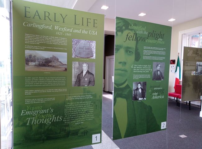 A sample of the exhibits at the Thomas D'Arcy McGee Exhibition A sample of the exhibits at the Thomas D'Arcy McGee Exhibition