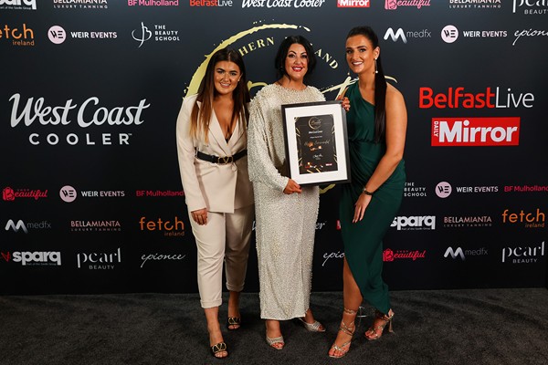 Hair Salon of the Year Highly Commended: Sarah-Jane King, Bridgeen King and Gemma Reilly from Bridgeen King Salon with the Highly Commended Certificate for Hair Salon of the Year.  