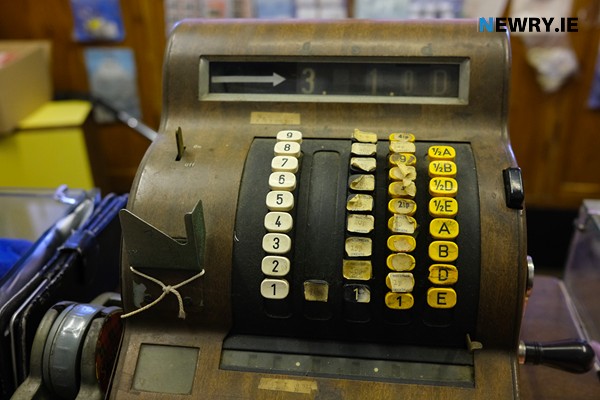 A old cash register that was used in the shop. Photograph: Columba O'Hare/ Newry.ie A old cash register that was used in the shop. Photograph: Columba O'Hare/ Newry.ie