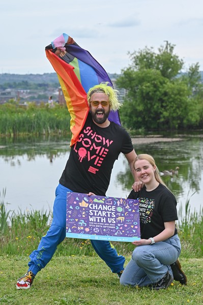 Launching this year’s ‘Change Starts With Us’ theme are Connor Kerr from Another World Belfast and Rosa Day. Launching this year’s ‘Change Starts With Us’ theme are Connor Kerr from Another World Belfast and Rosa Day.