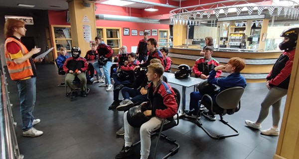 Enjoying their day at Formula Karting.