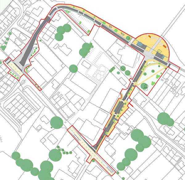 The site layout plan.
